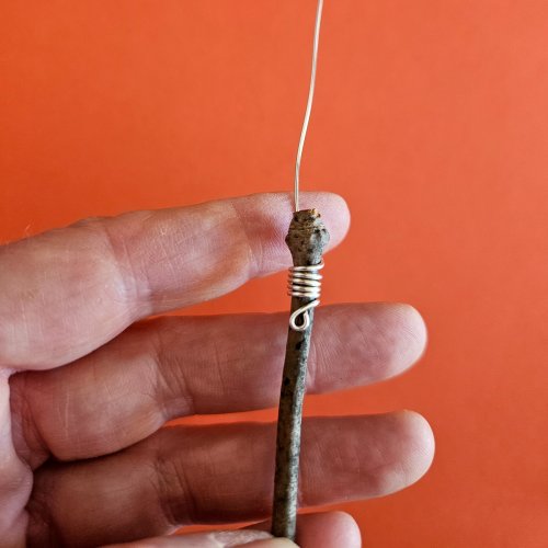 Margot Potter's Witch, Please Pendant - , Contemporary Wire Jewelry, Coiling, Coiling Wire, Wire Coiling, Loops, Wire Loop, Wrapped Wire Loop, wrap the wire tightly around the top